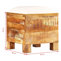 Úložná lavice hnědá / krémová Dekorhome 80 cm