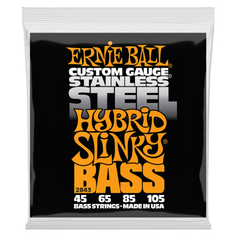 Ernie Ball 2843 Hybrid Slinky Stainless Steel Electric Bass 45-105