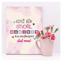 Dárková cedulka Když Bůh stvořil maminky: 30x40 cm