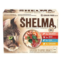 Shelma bezobilné dušené filetky výběr z masa a ryb 12 × 85 g