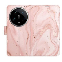 iSaprio Flip pouzdro RoseGold Marble pro Xiaomi 14 Ultra