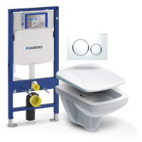 Geberit - Set Duofix (modul, Sigma 20 bilá/chrom, Nova Pro klozet + sedátko) B4F