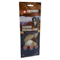 Snack ONTARIO Dog Rawhide Braided Stick Mix 17,5 cm