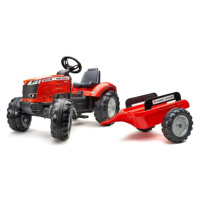 FALK Šlapací traktor 4010AB Massey Ferguson S8740 - červený