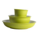 Set plastového nádobí Omada Sanaliving zelený typ nádobí 3 dílná sada