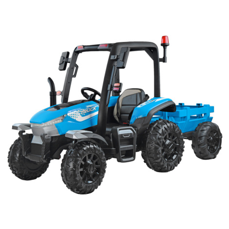 mamido Dětský elektrický traktor s přívěsem Blast 4x4 modrý