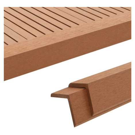 vidaXL Terasové rohové lišty 5 ks WPC 170 cm světle hnědé