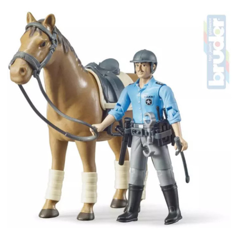 BRUDER 62507 Figurka policista herní set s koněm a doplňky Brüder Mannesmann