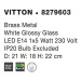 NOVA LUCE nástěnné svítidlo VITTON mosazný kov bílé lesklé sklo E14 1x5W 230V IP20 bez žárovky 8