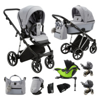 ADAMEX - Kočárek kombinovaný Belissa Special Edition Grey/Silver + KIDDY Evoluna i-size 2 + zákl