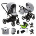 ADAMEX - Kočárek kombinovaný Belissa Special Edition Grey/Silver + KIDDY Evoluna i-size 2 + zákl