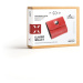 Kožená peněženka FIXED Classic Wallet for AirTag z pravé hovězí kůže, červená