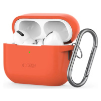 Pouzdro TECH-PROTECT SILICONE HOOK APPLE AIRPODS PRO 1 / 2 NEON ORANGE (5906302313358)