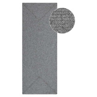 Šedý venkovní koberec běhoun 200x80 cm - NORTHRUGS
