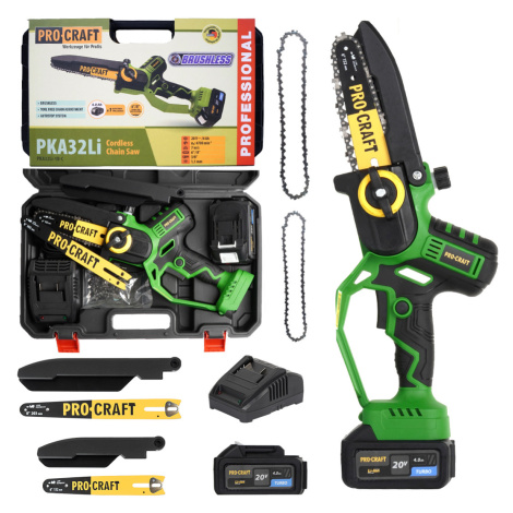 Procraft PKA32Li 20V SET - akumulátorová ruční pilka (s 4,0 Ah akumulátorem a nabíječkou)