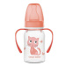 CANPOL BABIES Láhev s potiskem HAPPY ANIMALS 120 ml s úchyty