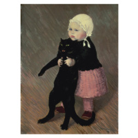 Obrazová reprodukce A Small Girl with a Cat (1889), Theophile Alexandre Steinlen, 30 × 40 cm