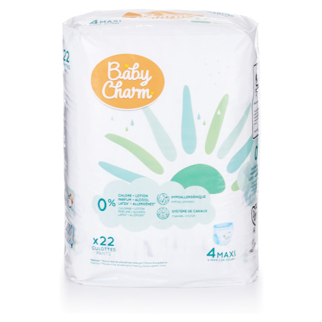Plenky Baby Charm Super Dry PANT vel. 4 Maxi, 9 - 15 kg, 22 ks