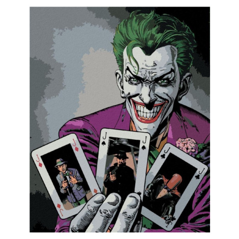 Malování podle čísel 40 x 50 cm Batman - Joker a karty