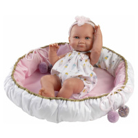 Llorens 73806 NEW BORN holčička - realistická panenka miminko s celovinylovým tělem -40 cm