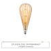LEUCHTEN DIRECT LED Filament, vintage, jantar, E27, průměr 12,5cm 3000K LD 08471