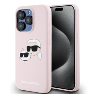 Karl Lagerfeld Liquid Silicone Double Heads MagSafe Zadní Kryt pro iPhone 15 Pro Max Pink