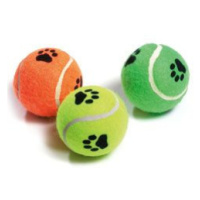 Hračka pes míč tenisový pískací s tlapkou 6cm Karlie 3ks