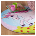 Obsession koberce Dětský kusový koberec Juno 478 Unicorn kruh Rozměry koberců: 120x120 (průměr) 