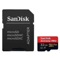 SanDisk MicroSDHC 32GB Extreme Pro + SD adaptér