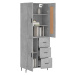 vidaXL Skříň highboard betonově šedá 69,5x34x180 cm kompozitní dřevo