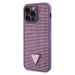 Zadní kryt Guess Rhinestones Triangle Metal Logo pro Apple iPhone 14 Pro Max, purple