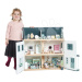 Dřevěný domeček pro panenku Dovetail House Tender Leaf Toys ultra stylový se 6 pokoji a parketam