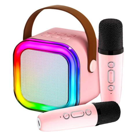 MG Sing Set Bluetooth karaoke mikrofony + reproduktor, růžový