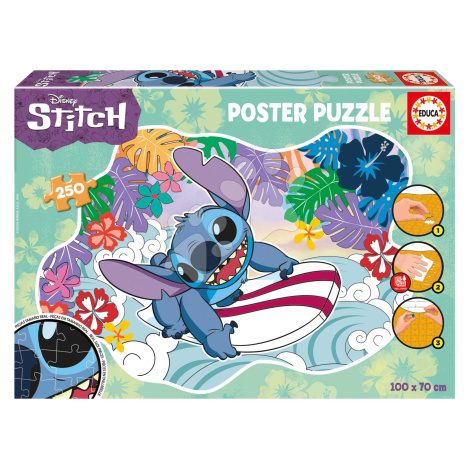 Puzzle plakát Stitch Disney Educa 250 dílků od 8 let