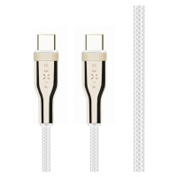 Nabíjecí a datový opletený kabel FIXED s konektory USB-C/USB-C a podporou PD, 1.2 m, USB 2.0, 10