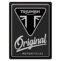 Plechová cedule Triumph - Original Motorcycles, 30 × 40 cm