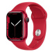 Apple Watch Series 7 41mm Červený hliník s červeným sportovním řemínkem