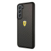 Ferrari FEHCS22MFCAK hard silikonové pouzdro Samsung Galaxy S22 PLUS 5G Black On Track Real Carb