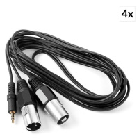 FrontStage 4x Y kabel XLR samec na 3,5mm jack, 30cm