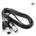 FrontStage 4x Y kabel XLR samec na 3,5mm jack, 30cm