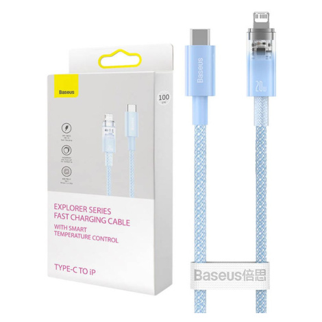 Baseus Rychlonabíjecí kabel Baseus USB-C na Lightning Explorer Series 1m, 20W (modrý)