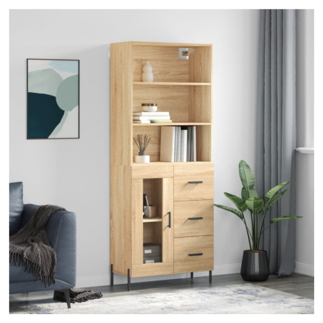 vidaXL Skříň highboard dub sonoma 69,5 x 34 x 180 cm kompozitní dřevo