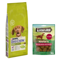 Purina Dog Chow granule 14 kg + AdVENTuROS Nuggets zdarma - Adult Lamb