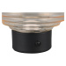 Reality Leuchten Nabíjecí stolní lampa Earl LED, černá/jantarová, výška 14,5 cm, sklo