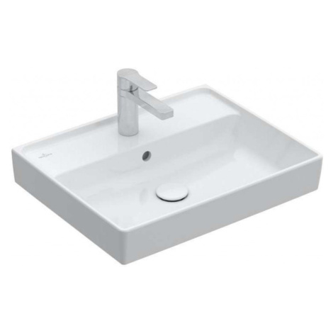 VILLEROY & BOCH Collaro Umyvadlo 55x44 cm, s přepadem, otvor pro baterii, CeramicPlus, alpská bí