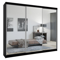 Skříň Lux 250 černá + 3 x zrcadlo