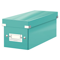 Zeleno-tyrkysový kartonový úložný box s víkem 14x35x14 cm Click&Store – Leitz