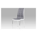 Autronic Jídelní židle DCL-420 GREY2 - látka šedá/bílá koženka