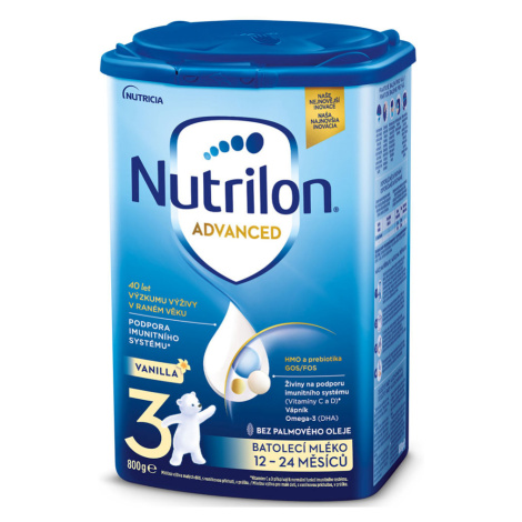 NUTRILON 3 Advanced Vanilla Batolecí mléko od 12-24 měsíců 800 g