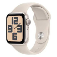 Apple Watch SE (2023) GPS 40mm sportovní silikonový řemínek hvězdně bílý S/M